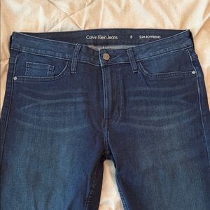 Calvin Klein Women's Boyfriend Jeans - Deep Blue